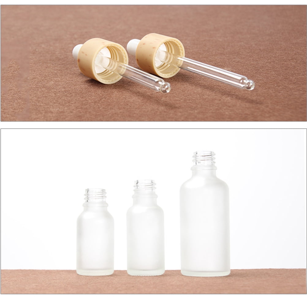 Worgeous 5 Pcs Dropper Bottle Empty Bottle Fluid Container Travel 2.9×9.7cm Transparent