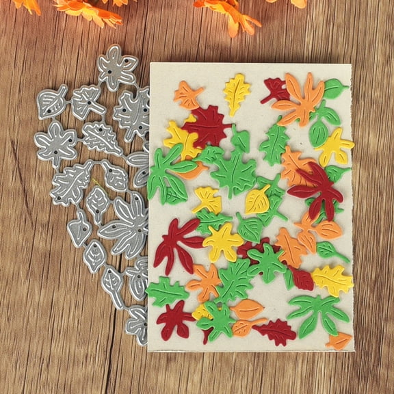 Die Cuts for Card Making, Ouginx Autumn Leaves Set Metal Cutting Dies DIY Die Cutters Die Stencils for Scrapbooking, Embossing & More