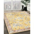 thumbnail image 3 of Ahgly Company Machine Washable Indoor Rectangle Traditional Brown Gold Area Rugs, 6' x 9', 3 of 7