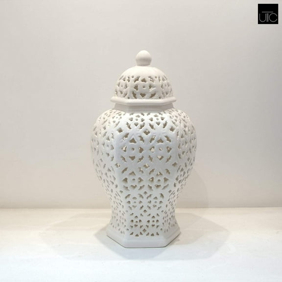 Valen Gloss White Temple Jar
