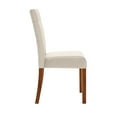 thumbnail image 7 of Chelsea Lane Upholstered Cherry Finish Dining Side Chair, Set of 2, Beige, 7 of 7