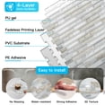 thumbnail image 4 of 10Pcs Peel and Stick Backsplash Thicker Design,12''x12'' Self-Adhesive Wall Tiles for Kitchen,Bathroom in Beige/White, 4 of 8