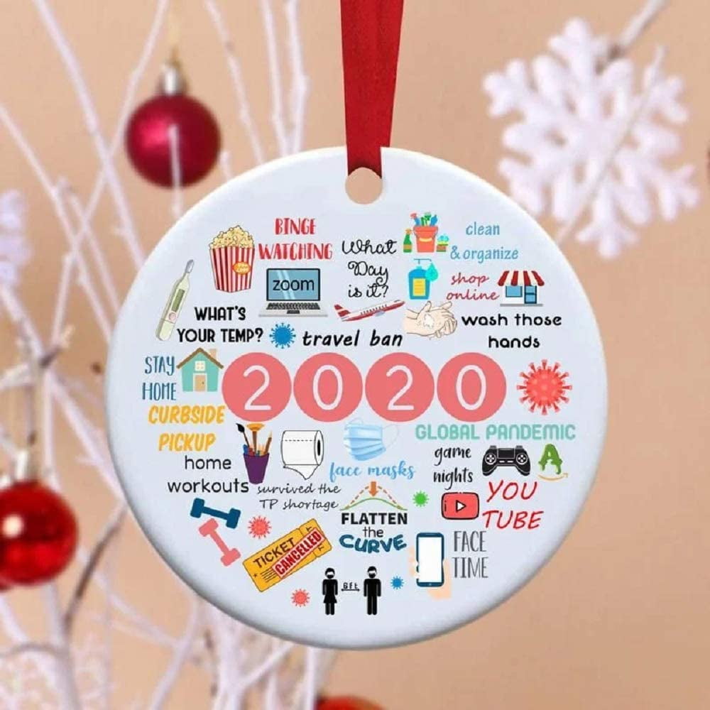 2021 Christmas Ornament Christmas Tree Ornaments Pandemic Christmas Ornaments Christmas Decorations Pendant Tradition Home Decor Creative Gift For Family, 5 Pcs - Walmart.com