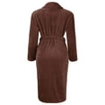 thumbnail image 4 of Baqcunre Womens Winter Coats Coral Velvet Pajama Dress Nightgown Hood Fall Winter Pocket Thickened Flannel Long Sleeved Bathrobe Homewear Fleece Jacket Womens Fall Fashion 2023 Coffee M, 4 of 5