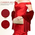 thumbnail image 3 of MRLESS Velvet Soft Shawl Scarf Wrap Elegant Winter Shawl for Special Events, Parties, Weddings, and Evening Wear, 3 of 8