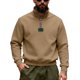 thumbnail image 1 of Ceisia Men Slim Fit Fashion Solid Color Long Sleeve Stand Collar Gift Zipper Casual Daily Party Wear Shirt Top, 1 of 8