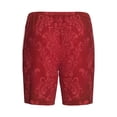 thumbnail image 2 of Lsque Vintage Burgundy Mens Sleep Pajama Shorts,Short Pajama Pants, Cotton Ultra-Soft Knit-Large, 2 of 9