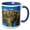 Blue/White, variant on 3drose, Crested Saguaro in Bloom, Desert Botanical Garden, Phoenix, Arizona., 11oz Two-tone Green Mug