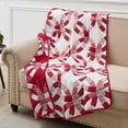 thumbnail image 2 of Greenland Home Fashions Wedding Ring Reversible Red Throw Blanket, 2 of 7