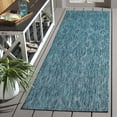 thumbnail image 2 of Safavieh Courtyard Teodor Geometric Indoor/Outdoor Runner Rug, Turquoise/Blue, 2'3" x 8', 2 of 10