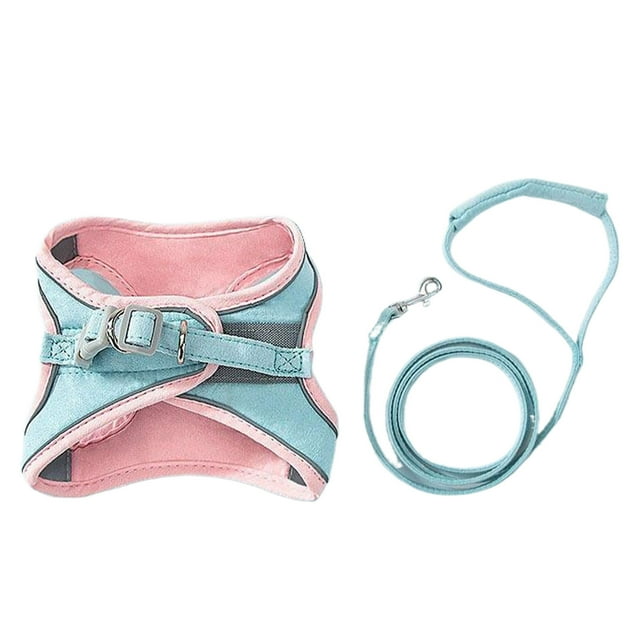 tredstone Comfortable Cat Leash And Harness Set With Anti Pinch Preventing Detachment Cat Harness And Pull Set powder blue S