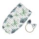 thumbnail image 2 of Manta de Baby Floral Sunnimix Toalla de baño dormir con diadema Verde Envoltura de pañales para bebés, 2 of 6