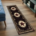 thumbnail image 3 of Texas Star Runner Rugs 2x6 ft Western Retro Red Star Rustic Farmhouse Washable Hallway Rugs Non-Slip Floor Mats Absorbent Carpet Bedside Runners for Bedroom Kitchen Bathroom Laundry Room, 3 of 9
