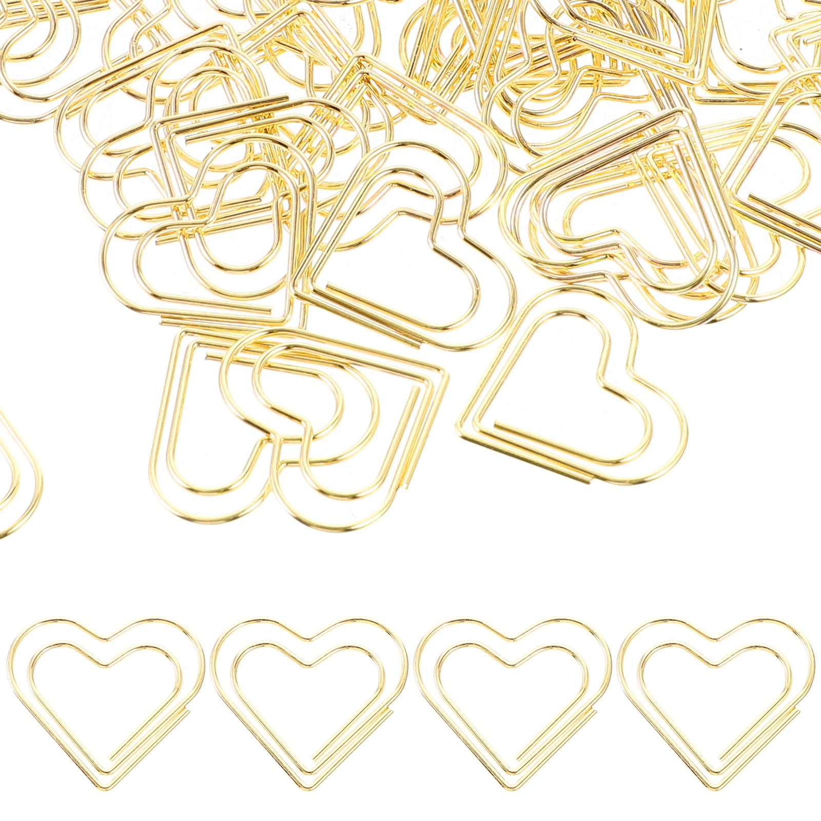 unbranded 400 pcs  Paper Clips Heart Shaped Paper Clips File Document Paper Clips Office Small Paperclips