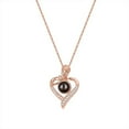 thumbnail image 5 of APIPEE 925 Sterling Silver Heart Rose Projection Necklace for Women, 5 of 5