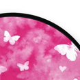 thumbnail image 4 of 36.2 Inch Round Floor Mat Pink Tie-dye with Butterflies Carpet Decor Rug for Living Room Bedroom, 4 of 6