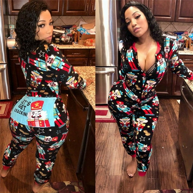 Pyjama de Noël pour Femmes Vêtements de Nuit Combinaisons