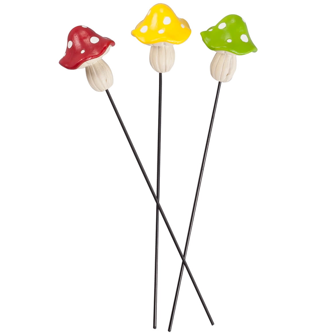 Resin Mushroom Planter Stakes by Fox River Creations, Set of 3