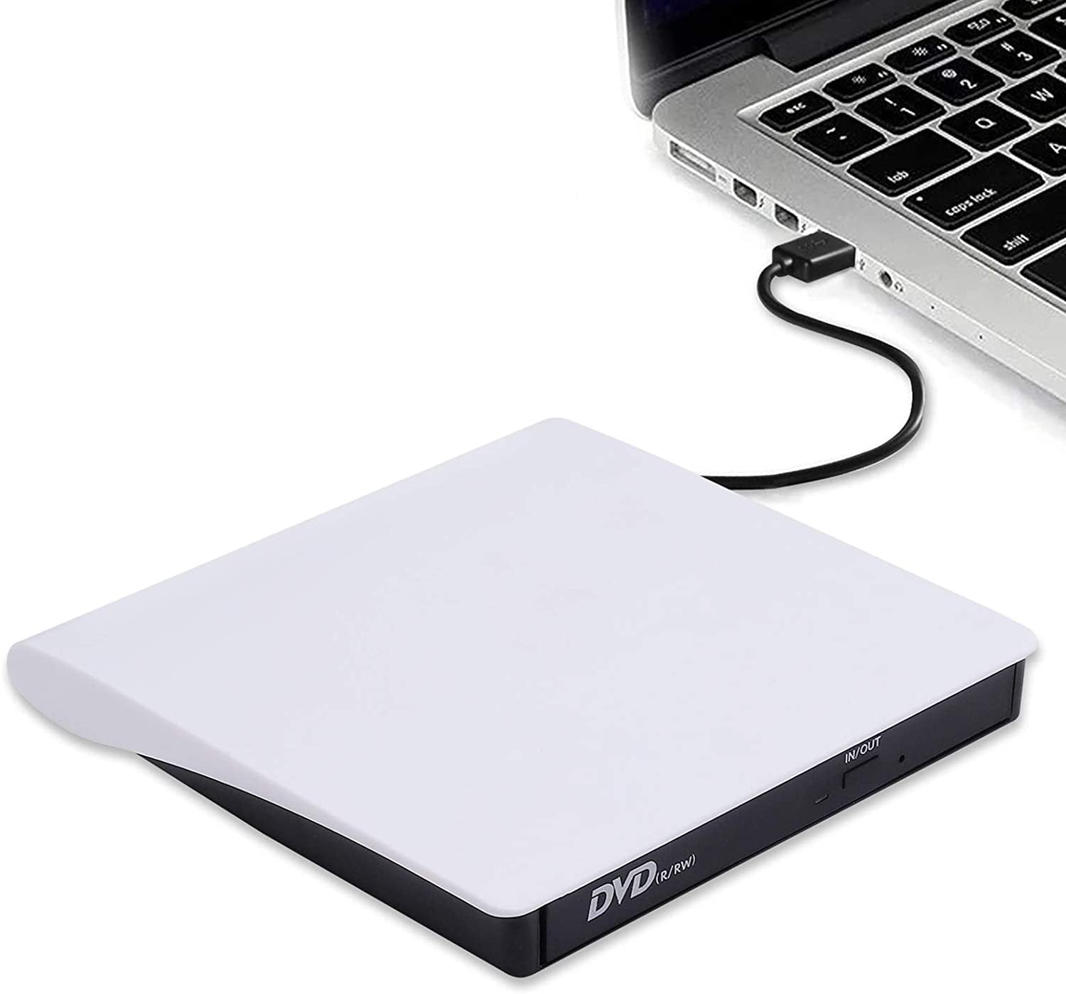 External CD DVD Drive, USB 3.0 Portable CD/DVD Drive/DVD for Laptop CD ROM Burner Compatible with Laptop Desktop Linux OS Apple Mac White - Walmart.com