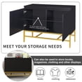 thumbnail image 4 of Atumon Black Accent Cabinet with 2 Doors, Buffet Cabinet with Adjustable Shelves, Modern Storage Cabinet with Gold Metal Legs, Wood Storage Cabinet Furniture for Living Room Entryway Dining Room, 4 of 10