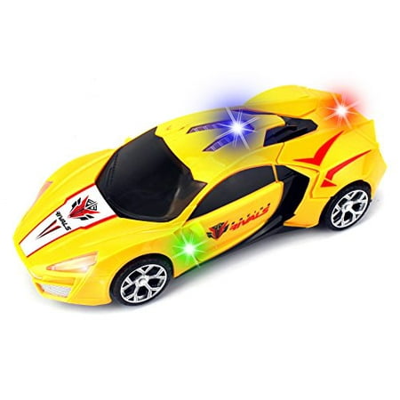 Racing Rivals Transforming Battery Operated Kid's Bump and Go Toy Car w/ Cool Flashing Lights, (Racing Rivals Best Car Setup)