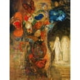 thumbnail image 2 of Redon, Odilon 25x32 Gold Ornate Wood Framed with Double Matting Museum Art Print Titled - Apparition, 1905–1910, 2 of 4