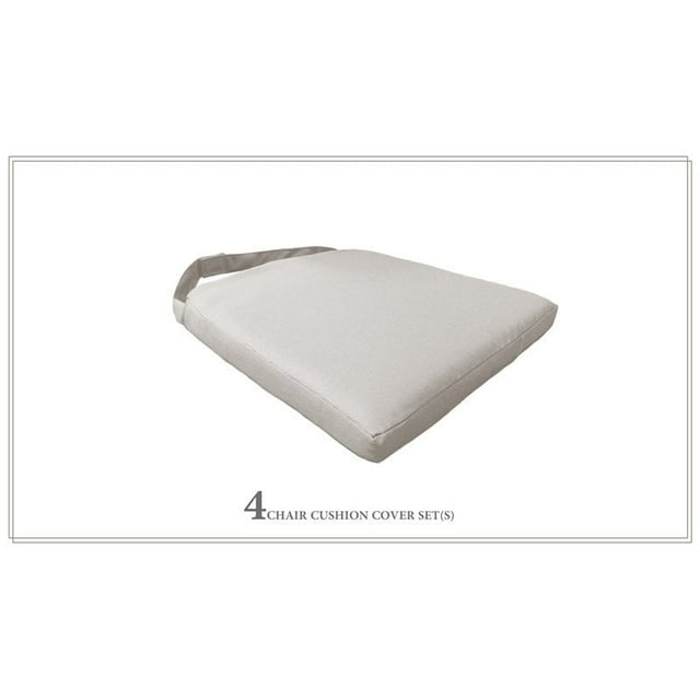 TK Coussin d'Extérieur Classique pour Chaise de Salle à Manger en Beige (Lot de 4)