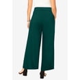 thumbnail image 2 of Jessica London Women's Plus Size Knit Palazzo Pant Wide Leg Stretch Dress Pants, 2 of 6