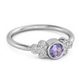 thumbnail image 2 of Natural Amethyst Bezel Set 925 Sterling Silver Boho Women Valentines Day Gifts Ring, 2 of 3