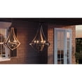 thumbnail image 4 of Modern Farmhouse 4 Light Candle Style Caged Dinette Chandelier with Faux Wood Accents  Collection Bailey Street Home 71-Bel-2749223, 4 of 10