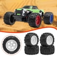 thumbnail image 6 of 4 Pieces RC Wheels and Tires Set Replacement Parts Hubs RC Wheel Rims 2.85 Inch Diameter for 1:18 Scale RC Cars, 6 of 9