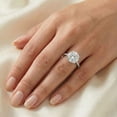 thumbnail image 2 of Pompeii 3 1/2Ct Diamond Engagement Ring Side Halo14k White Yellow or Rose Gold Lab Gold, 2 of 3