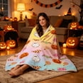 thumbnail image 6 of Halloween Decorations Savings, Tarmeek Halloween Throw Blanket Flannel Soft Warm Fleece Decorative Festive Decor for Sofa Bed Couch All Season Lightweight Vacuum Packed, Halloween Decor, 6 of 9