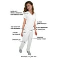 thumbnail image 2 of Green Town Scrubs for Women Scrub Set - V-Neck Top and Straight Leg Pant, 5 Pockets, Easy Care, Solids and Prints Uniforms, 2 of 7