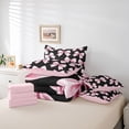 thumbnail image 6 of Feelyou Girl Fashion Bowknot Twin Bedding Sets 7pcs, Black Pink Princess Comforter Set, 6 of 8