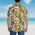 thumbnail image 4 of Fuzoiu Snake And Rose Print Hawaiian Shirt for Men, Summer Beach Casual Short Sleeve Button Down Shirts, Men’s Beach Summer Shirts with Pocket,Large, 4 of 7