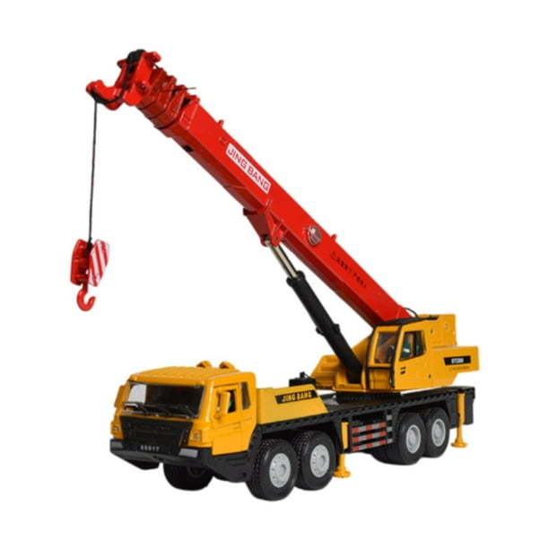 Camión grúa, vehículo de construcción, juguete, ingeniería, coche, decoración, regalo, simulación rojo