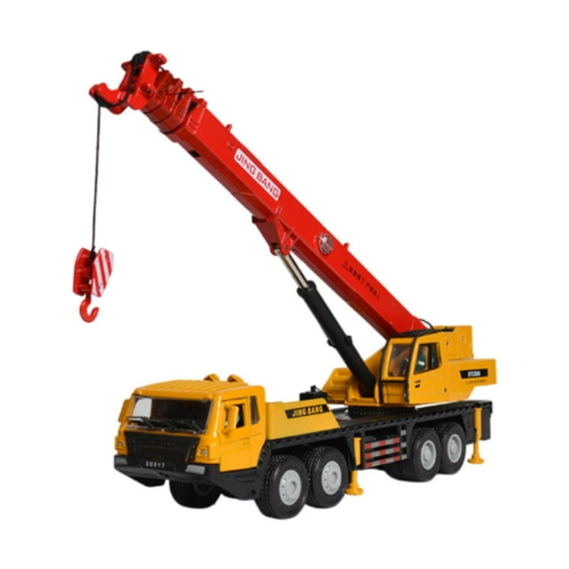 Camión grúa, vehículo de construcción, juguete, ingeniería, coche, decoración, regalo, simulación rojo