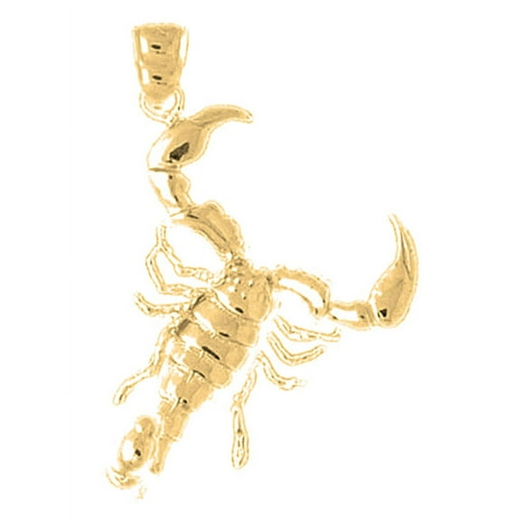 18K Yellow Gold Scorpion Pendant - 37 mm