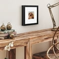 thumbnail image 4 of Americanflat 8x8 Picture Frame with Shatter-Resistant Glass with 4x4 Mat Display Photo Soho Collection - Black, 4 of 7