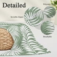 thumbnail image 3 of Palm Leaves Sage Green Body Pillow Cover 20 x 60 Inch Decorative Pillow Cover Summer Botanical Coastal Tropical Lumbar Pillowcase Seasonal Rectangle Cushion Case for Couch Sofa Bed Living Room, 3 of 9