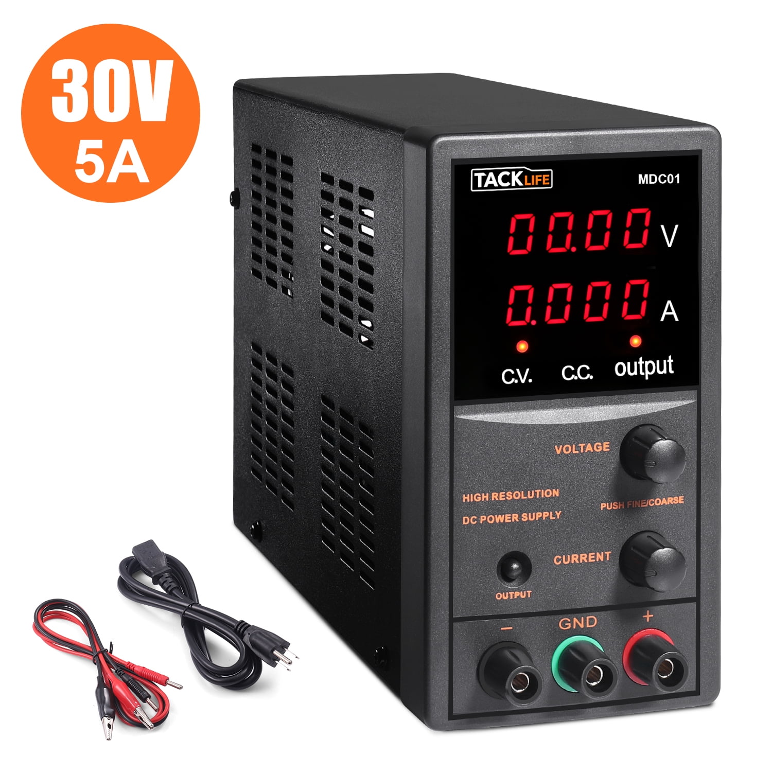 DC Power Variable Supply 24V 10A 4Digital Display Adjustable Regulated Switching 