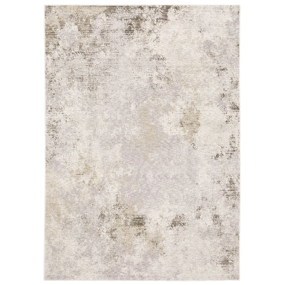 Oriental Weavers Nebulous Area Rug - 050J9 - 6'7" x 9'6" - in Ivory/ Beige - Modern Style, Stain Resistant, Family and Pet Friendly , Dining, Living Room Rug