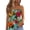 Cyan, variant on Tropical Print Tube Top for Women, Spaghetti Strap Camisole - Slim Fit Summer Beach Vacation Halter Blouse Multicolor XXL