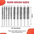 thumbnail image 7 of 10Pcs Stainless Steel Bore Brush in Different Sizes 1/4Inch Hex Shank,Wire Brush Attachment for Drill Set, 7 of 7