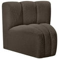 thumbnail image 5 of Meridian Furniture Arc Brown Boucle Fabric Curved Corner, 5 of 8