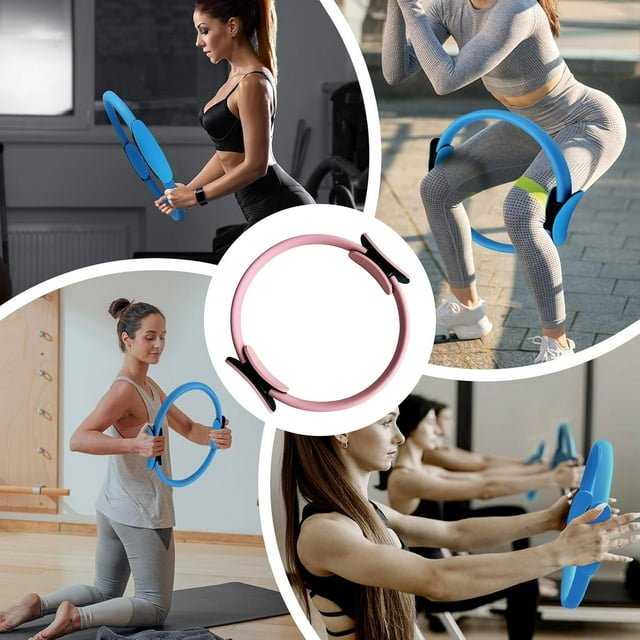 Flexible Ring Fitness 14" Yoga Rings With Padded Handles For Toning Arms Thighs/Legs & Core,Home Exercise Sports