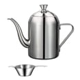thumbnail image 1 of veasfak Stainless Steel Oil Pot Bottle Oil Storage Container for Camping With With Mesh, 1 of 4