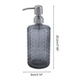 thumbnail image 4 of Unique Bargains 1 Pc Elegant Soap Pump Dispenser for Bathroom 16.9oz Gray Silver Tone, 4 of 6