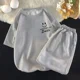 thumbnail image 4 of Traje unisex Harajuku con estampado de gofres para hombre, conjunto de camiseta y pantalones cortos de manga corta de verano, ropa deportiva, chándal informal, conjunto de 2 piezas, trajes estampados, 4 of 5